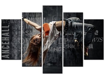 Obraz Tańcząca dziewczyna, 5 elementów, 150x100 cm - Oobrazy
