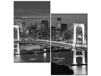 Obraz Tokyo most tęczowy, 2 elementy, 60x60 cm - Oobrazy