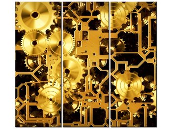 Obraz Tryby zegarowe, 3 elementy, 90x80 cm - Oobrazy