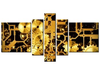 Obraz Tryby zegarowe, 5 elementów, 160x80 cm - Oobrazy