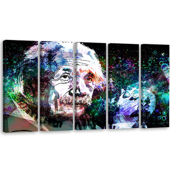 Obraz tryptyk pięcioczęściowy FEEBY, Albert Einstein 150x60 - Feeby