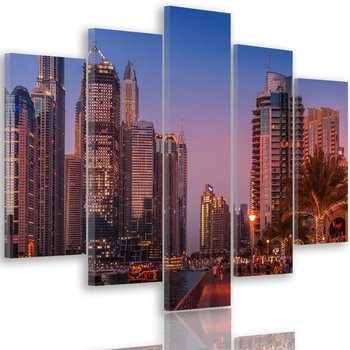 Obraz tryptyk pięcioczęściowy FEEBY, Dubaj Miasto 250x120 - Caro