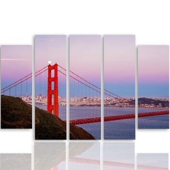 Obraz tryptyk pięcioczęściowy FEEBY, Most Golden Gate 100x70 - Caro