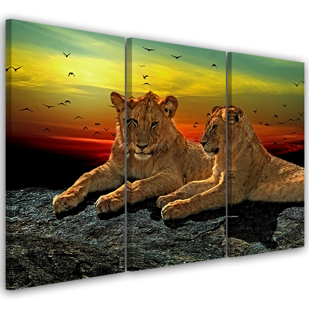 obraz-trzycz-ciowy-na-p-tnie-feeby-lwy-sawanna-afryka-natura-60x40