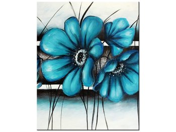 Obraz Turkusowe kwiaty, 40x50 cm - Oobrazy