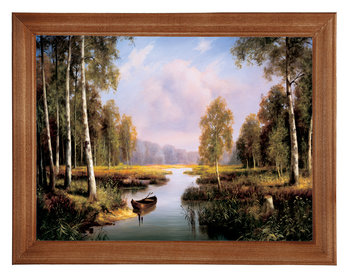 Obraz w drewnianej ramie, 18x24 cm- Brzozy, Cezary Różycki - Postergaleria