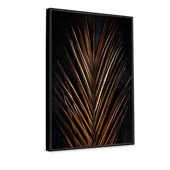 Obraz w nowoczesnym stylu złoty liść palmy 69x99 cm - Knor
