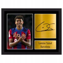 Obraz w ramce Lamine Yamal FC Barcelona Hiszpania autograf 40x30 cm