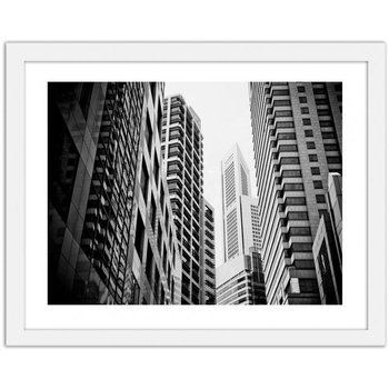 Obraz w ramie białej FEEBY Budynki w mieście, 60x40 cm - Feeby