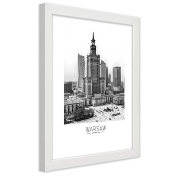 Obraz w ramie białej FEEBY, Warszawa Pałac Kultury 20x30 - Feeby