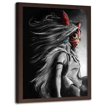 Obraz w ramie brązowej FEEBY, ANIME Princess Mononoke 40x60 - Feeby