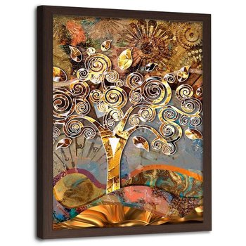 Obraz w ramie brązowej FEEBY, Gustav Klimt Drzewo Miłości 40x60 - Feeby