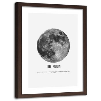 Obraz w ramie brązowej FEEBY, Księżyc Kosmos Noc 80x120 - Feeby