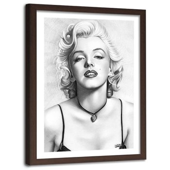 Obraz w ramie brązowej FEEBY, Marilyn Monroe Aktorka 60x90 - Feeby