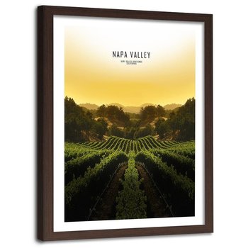 Obraz w ramie brązowej FEEBY, Napa Valley Krajobraz obraz 80x120 - Feeby