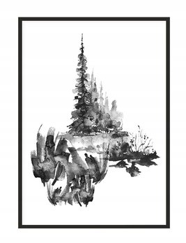 Obraz w ramie czarnej E-DRUK, Akwarela, 33x43 cm, P1672 - e-druk