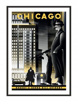 Obraz w ramie czarnej E-DRUK, Chicago, 33x43 cm, P1291 - e-druk