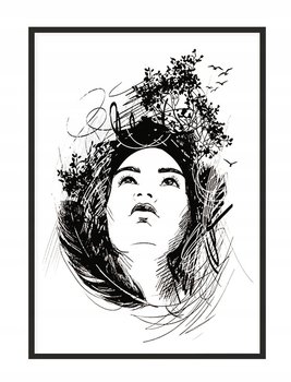 Obraz w ramie czarnej E-DRUK, Dziewczyna, 33x43 cm, P1427 - e-druk