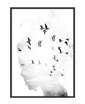 Obraz w ramie czarnej E-DRUK, Dziewczyna, 53x73 cm, P1252 - e-druk