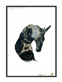 Obraz w ramie czarnej E-DRUK, Jednorożec, 53x73 cm, P1439 - e-druk
