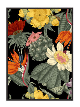 Obraz w ramie czarnej E-DRUK, Kwiaty, 53x73 cm, P1604 - e-druk