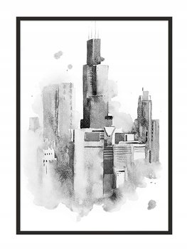 Obraz w ramie czarnej E-DRUK, Miasto, 53x73 cm, P847 - e-druk