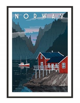Obraz w ramie czarnej E-DRUK, Norwegia, 33x43 cm, P1288 - e-druk