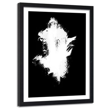 Obraz w ramie czarnej FEEBY, Abstrakcja Czarno Biały 60x90 - Feeby