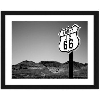 Obraz w ramie czarnej FEEBY Arizona us 66, 50x40 cm - Feeby