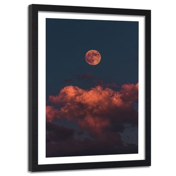 Obraz w ramie czarnej FEEBY, Chmury Niebo Księżyc 40x60 - Feeby