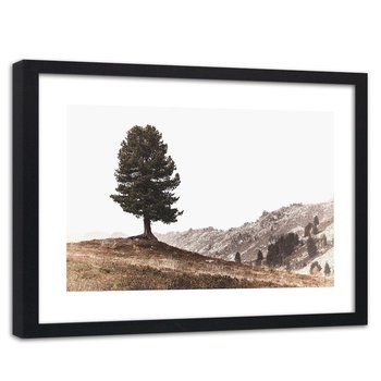 Obraz w ramie czarnej FEEBY, Drzewo Góry Natura 120x80 - Feeby