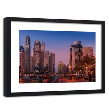 Obraz w ramie czarnej FEEBY, Dubaj Miasto 60x40 - Feeby