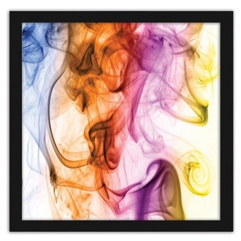 Obraz w ramie czarnej FEEBY Dym kolorowy, 70x70 cm - Feeby