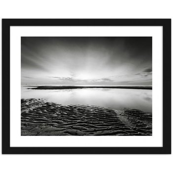 Obraz w ramie czarnej FEEBY Falisty brzeg morza, 50x40 cm - Feeby