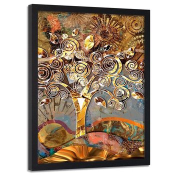 Obraz w ramie czarnej FEEBY, Gustav Klimt Drzewo Miłości 60x90 - Feeby