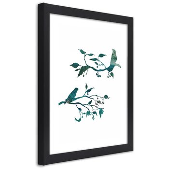 Obraz w ramie czarnej FEEBY, Ptaki na gałęziach Natura 20x30 - Feeby