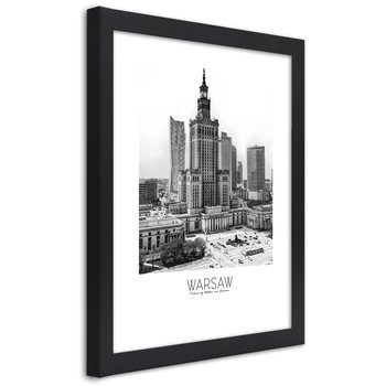 Obraz w ramie czarnej FEEBY, Warszawa Pałac Kultury 20x30 - Feeby