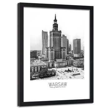 Obraz w ramie czarnej FEEBY, Warszawa Pałac Kultury 80x120 - Feeby