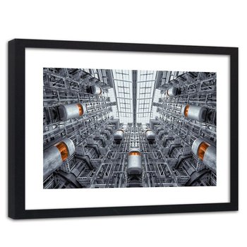 Obraz w ramie czarnej: Nowoczesna architektura, 40x60 cm - Feeby