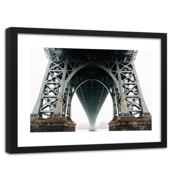 Obraz w ramie czarnej: Pod Brooklyn Bridge, 40x60 cm - Feeby