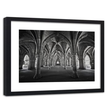 Obraz w ramie czarnej: Sklepienie krzyżów, 40x60 cm - Feeby