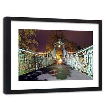Obraz w ramie czarnej: Stary most z latarnią, 40x60 cm - Feeby