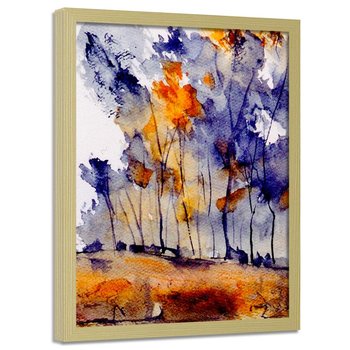 Obraz w ramie naturalnej FEEBY, Abstrakcja Drzewa Natura 40x60 - Feeby