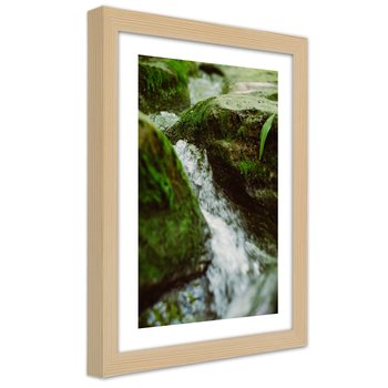 Obraz w ramie naturalnej FEEBY, Rzeka Kamienie Natura 20x30 - Feeby