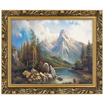 Obraz w złotej ramie Makówka w rozmiarze 40x50 cm -  Przystań w górach, Marian Kaszuba - Postergaleria