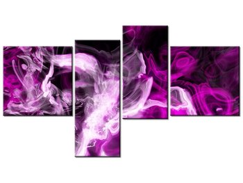 Obraz Wariacje z fioletem, 4 elementy, 100x55 cm - Oobrazy