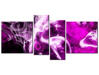 Obraz Wariacje z fioletem, 4 elementy, 120x55 cm - Oobrazy