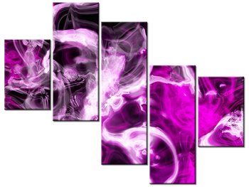 Obraz Wariacje z fioletem, 5 elementów, 100x75 cm - Oobrazy