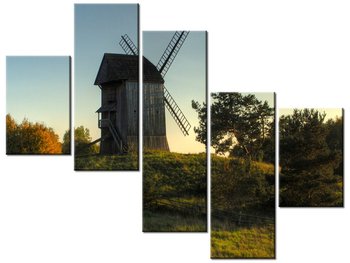 Obraz Wiatraki w Polsce, 5 elementów, 100x75 cm - Oobrazy