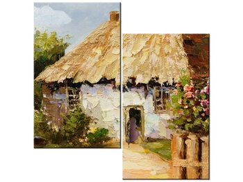 Obraz Wiejski domek, 2 elementy, 60x60 cm - Oobrazy